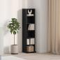 Preview: ARDEBO.de - CD-Schrank Schwarz Eichen-Optik 21x20x88 cm Holzwerkstoff