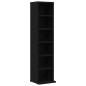 Preview: CD-Schrank Schwarz Eichen-Optik 21x20x88 cm Holzwerkstoff