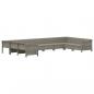 Preview: 10-tlg. Garten-Lounge-Set mit Kissen Grau Poly Rattan