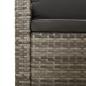 Preview: 10-tlg. Garten-Lounge-Set mit Kissen Grau Poly Rattan