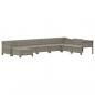 Preview: 8-tlg. Garten-Lounge-Set mit Kissen Grau Poly Rattan