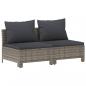 Preview: 8-tlg. Garten-Lounge-Set mit Kissen Grau Poly Rattan