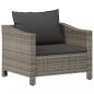 Preview: 7-tlg. Garten-Lounge-Set mit Kissen Grau Poly Rattan