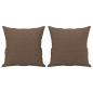 Preview: 3-Sitzer-Sofa mit Zierkissen Braun 180 cm Stoff