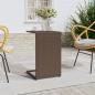 Preview: ARDEBO.de - C-Tisch Braun 40x35x60 cm Poly Rattan