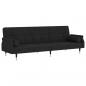 Preview: Schlafsofa mit Kissen Schwarz Samt