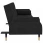 Preview: Schlafsofa mit Kissen Schwarz Samt