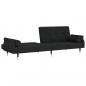 Preview: Schlafsofa mit Kissen Schwarz Samt