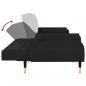 Preview: Schlafsofa mit Kissen Schwarz Samt