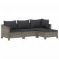Preview: 8-tlg. Garten-Lounge-Set mit Kissen Grau Poly Rattan