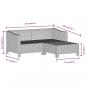 Preview: 6-tlg. Garten-Lounge-Set mit Kissen Grau Poly Rattan