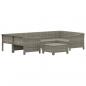 Preview: 7-tlg. Garten-Lounge-Set mit Kissen Grau Poly Rattan