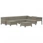 Preview: 8-tlg. Garten-Lounge-Set mit Kissen Grau Poly Rattan