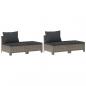 Preview: 8-tlg. Garten-Lounge-Set mit Kissen Grau Poly Rattan
