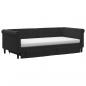 Preview: Tagesbett Ausziehbar mit Schubladen Schwarz 90x190 cm Samt