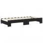 Preview: Tagesbett Ausziehbar mit Schubladen Schwarz 90x190 cm Samt