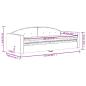 Preview: Tagesbett mit Matratze Hellgrau 90x190 cm Samt