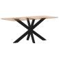 Preview: Esstischbein in Spinnenform Schwarz 120x68x(72-73) cm Stahl