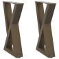 Preview: Couchtischbeine 2 Stk. Naturstahl 28x(42-43,3) cm Stahl