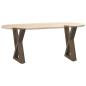 Preview: Couchtischbeine 2 Stk. Naturstahl 28x(42-43,3) cm Stahl