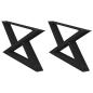Preview: Couchtischbeine 2 Stk. Schwarz 70x(30-31,3) cm Stahl