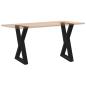 Preview: Esstisch Beine 2 Stk. Schwarz 60x(72-73,3) cm Stahl