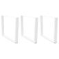 Preview: ARDEBO.de - Esstischbeine V-Form 3 Stück Weiß 100x(72-73,3) cm Stahl