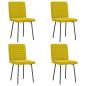 Preview: ARDEBO.de - Esszimmerstühle 4 Stk. Gelb Samt