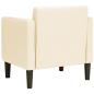 Preview: Sessel mit Armlehnen Creme 54 cm Cordstoff