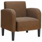Preview: Sessel mit Armlehnen Braun 54 cm Kunstleder