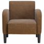 Preview: Sessel mit Armlehnen Braun 54 cm Kunstleder