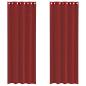 Preview: ARDEBO.de - Voile Vorhänge mit Ösen 2 Stk. Weinrot