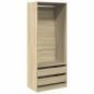 Preview: Kleiderschrank Sonoma-Eiche 80x50x200 cm Holzwerkstoff