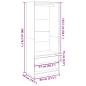 Preview: Kleiderschrank Altholz-Optik 80x50x200 cm Holzwerkstoff