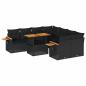 Preview: 9-tlg. Garten-Sofagarnitur mit Kissen Schwarz Poly Rattan