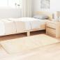 Preview: Teppich Shaggy Hochflor NAVARRA Creme 80x150 cm Polyester