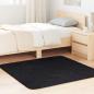 Preview: ARDEBO.de - Teppich Shaggy Hochflor NAVARRA Schwarz 120x120 cm Polyester