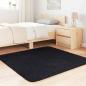 Preview: Teppich Shaggy Hochflor NAVARRA Schwarz 120x120 cm Polyester
