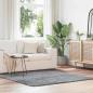 Preview: ARDEBO.de - Teppich Shaggy Hochflor NAVARRA Hellgrau 160x160 cm Polyester