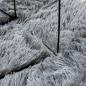Preview: Teppich Shaggy Hochflor NAVARRA Hellgrau 160x160 cm Polyester