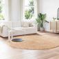 Preview: Teppich Shaggy Hochflor NAVARRA Beige 240x240 cm Polyester