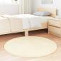 Preview: Teppich Shaggy Hochflor NAVARRA Creme 100x100 cm Polyester