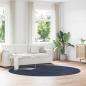 Preview: ARDEBO.de - Teppich Shaggy Hochflor NAVARRA Marineblau 240x240 cm Polyester