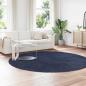 Preview: Teppich Shaggy Hochflor NAVARRA Marineblau 240x240 cm Polyester
