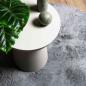 Preview: Teppich Shaggy Hochflor NAVARRA Hellgrau 120x120 cm Polyester