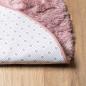 Preview: Teppich Shaggy Hochflor NAVARRA Altrosa 100x100 cm Polyester