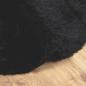 Preview: Teppich Shaggy Hochflor NAVARRA Schwarz 160x160 cm Polyester