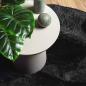 Preview: Teppich Shaggy Hochflor NAVARRA Schwarz 160x160 cm Polyester