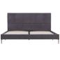 Preview: Bettgestell ohne Matratze Grau Stoff 135x190 cm
