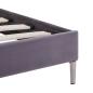 Preview: Bettgestell ohne Matratze Grau Stoff 135x190 cm